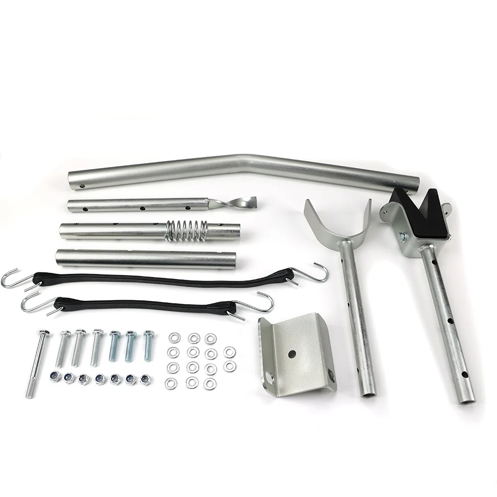 Outboard Motor Support Rod (Bent) Transom Saver - Adjustable Engine Support Bracket with Shock Absorption Function