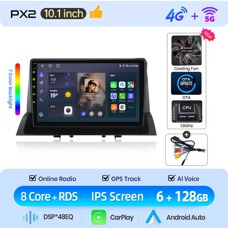 AWESAFE Draadloze CarPlay Android Auto Radio voor Mazda 6 2002-2008 GPS Navigatie Plug and Play met SWC RDS DSP Auto Multimedia 2din