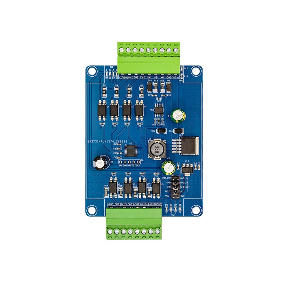 Modbus RTU 4-Channel Digital Switch Acquisition Module RS485 Interface MAX485 Chip Optocoupler Input DC3.3-24V Multi Output Mode