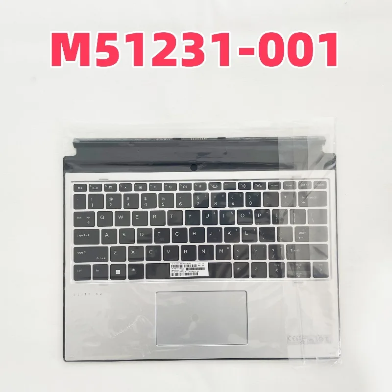 استبدال لوحة المفاتيح Elite x2 G4 G8 - M51231-001 مع لوحة التتبع، لجهاز HP Elite x2 1012/1013 G4/G8 اللوحي