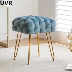 UVR High-quality Light Luxury Simple Girls Bedroom Makeup Stool Creative Design Weaving Dressing Table Stool Comfortable