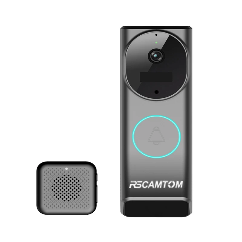 

Rscamtom 1200mAh Battery Indoor Virtual Doorbell Camera Essential Security Model wireless doorbell with camera