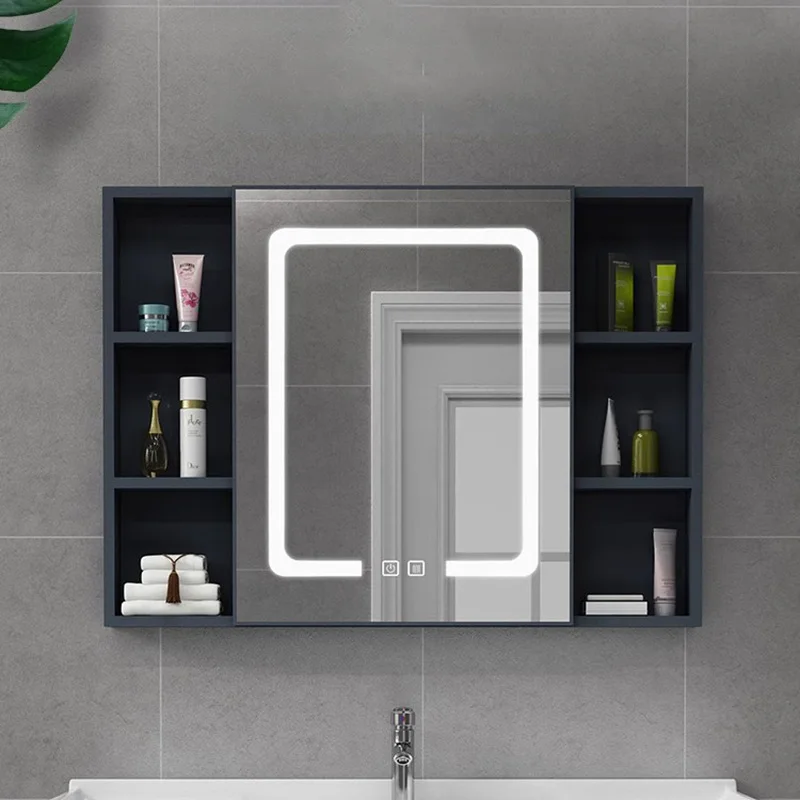 Display Narrow Bath Mirrors Wall Shelf White Cabinet Vanity Bath Mirrors Make Up Organizer Casa Arredo Room Furniture YX50BC