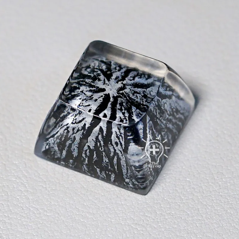 1 قطعة شخصية الحرفي الراتنج جبل ثلجي كيكابس للوحة مفاتيح الألعاب الميكانيكية عبر المحور GK64 مخصص ESC مفتاح هدية للكمبيوتر #3