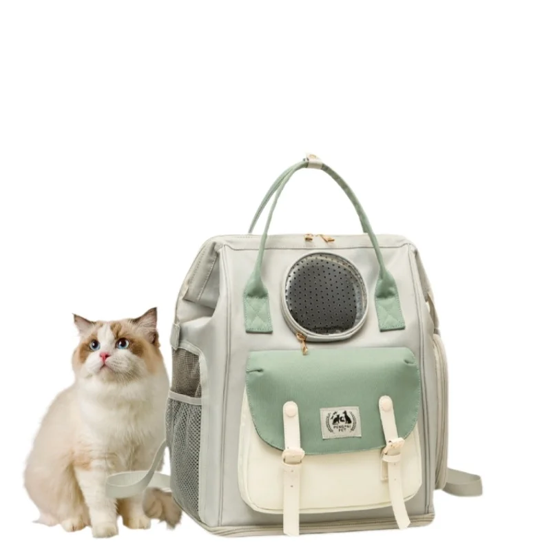 Double shoulder portable cat bag safe portable