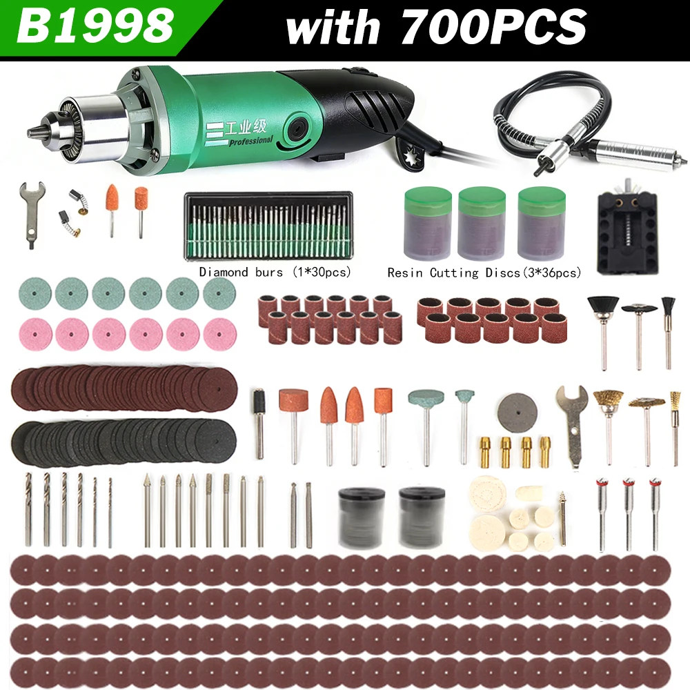 480W Mini Elektrische Slijpmachine Graveermachine Polijstmachine Houtbewerking Rotatiegereedschapset met variabele snelheid voor Dremel Mini Boormachine