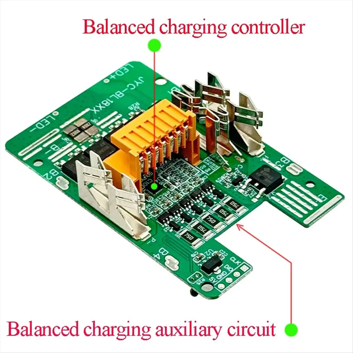 A45M BL1890B علبة بطارية ليثيوم PCB شحن التوازن لوح حماية شل ل 18 فولت BL1860 9.0Ah مؤشر LED