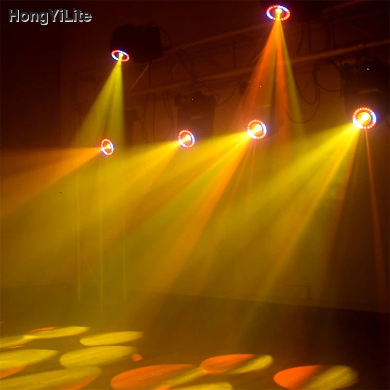 HongYiLite Led Spot 100W Moving Head Light DMX Beam Backlight Light Lyre Gobos Prism For Stage DJ Bar Disco Party Show