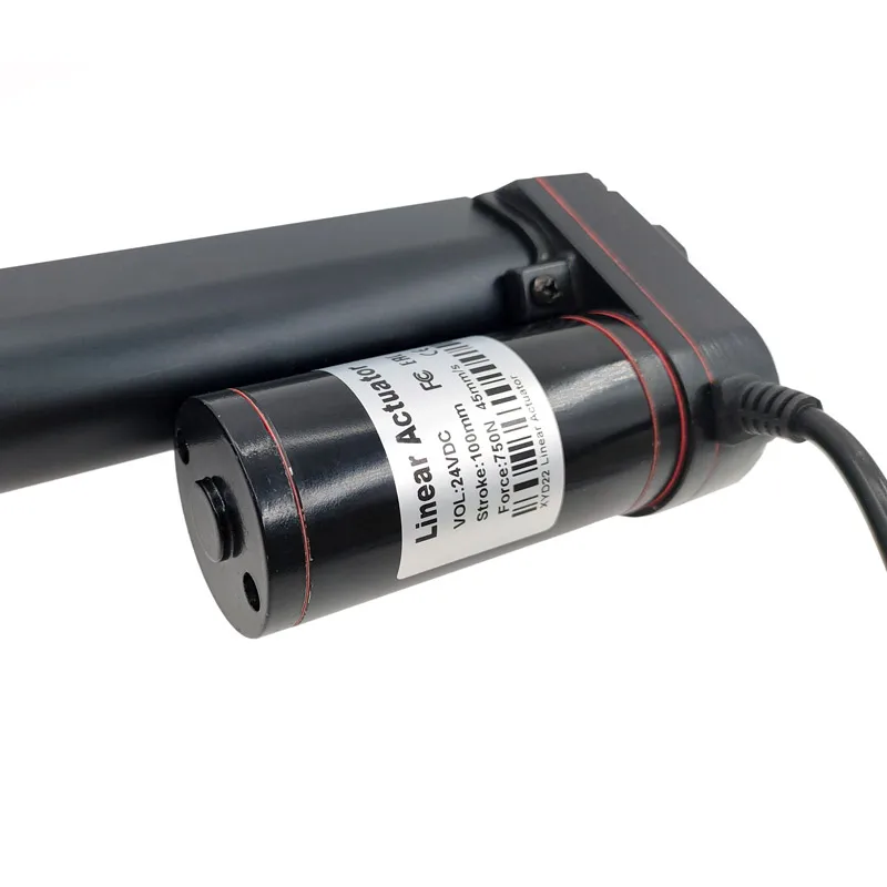 50mm 100mm 150mm Linear Actuator DC 12V 24V Linear Motor 100/300/500/700/1000/1200/1500N Stroke Electric Motor Black