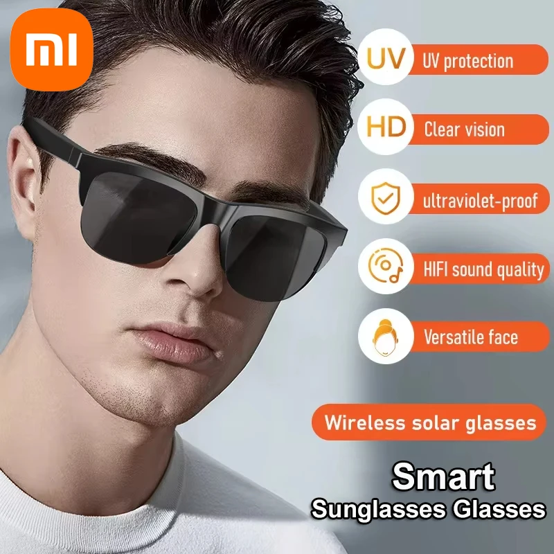 Xiaomi MIJIA Smart  Sunglasses Glasses Wireless Bluetooth Call Outdoor Sports Headphones HIFI Blue Light Waterproof Anti-UV