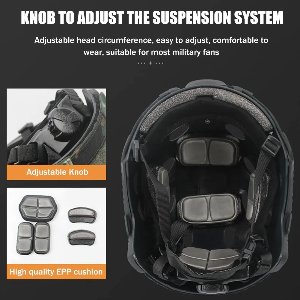 Casco táctico FAST PJ – Kit con funda, auriculares, linterna y gafas - imagen 4