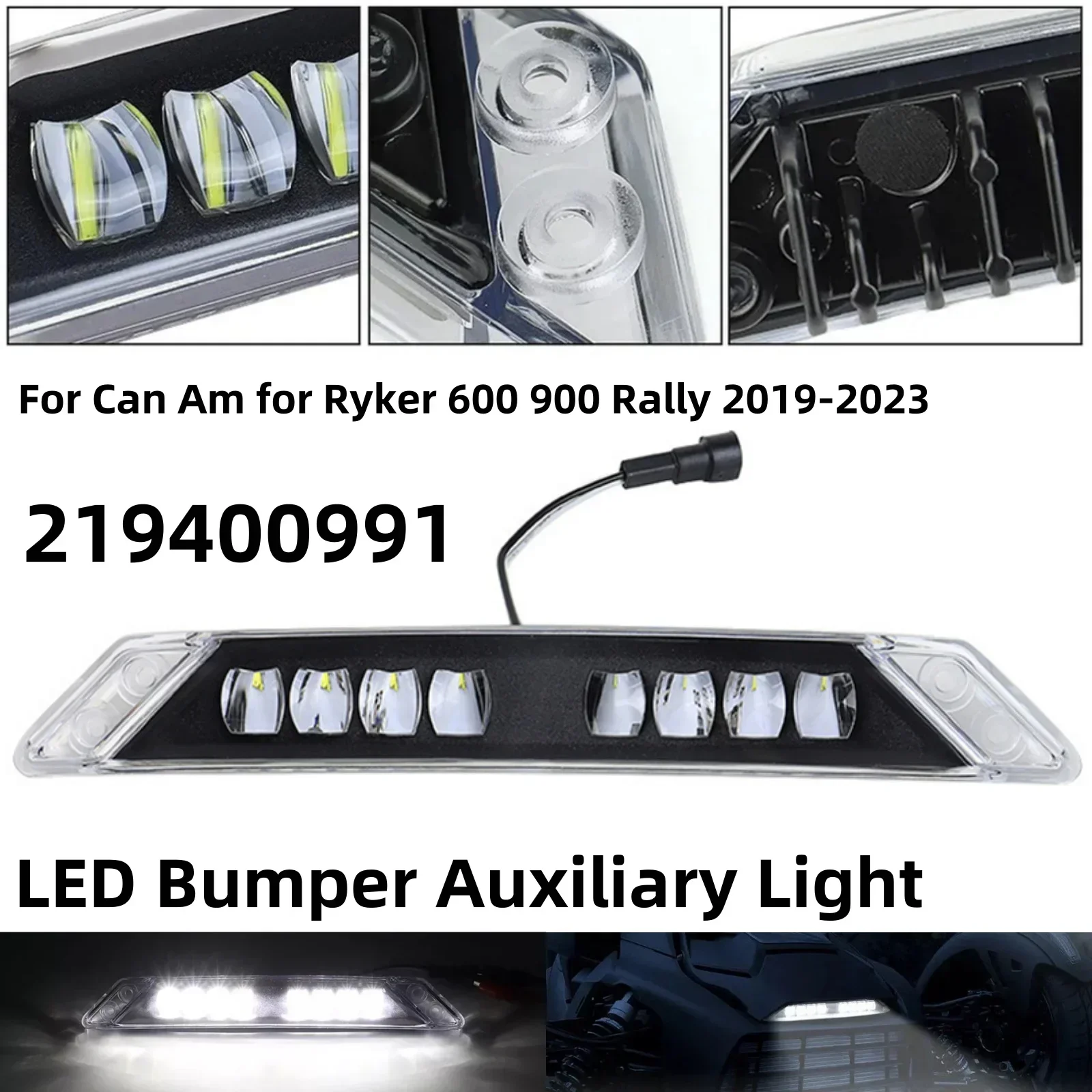 

Car LED front Bumper Auxiliary Light For Can Am for Ryker 600 900 Rally 2019-2023 daytime running lights 219400991 28*5*5cm