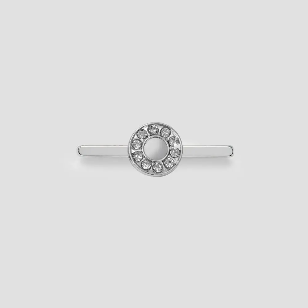 Strap Slide Charm Watch Strap Letter Charm Silver Rhinestone Watch Band Decorative Ring Sparkly for Whoop 5.0/5.0 MG/4.0