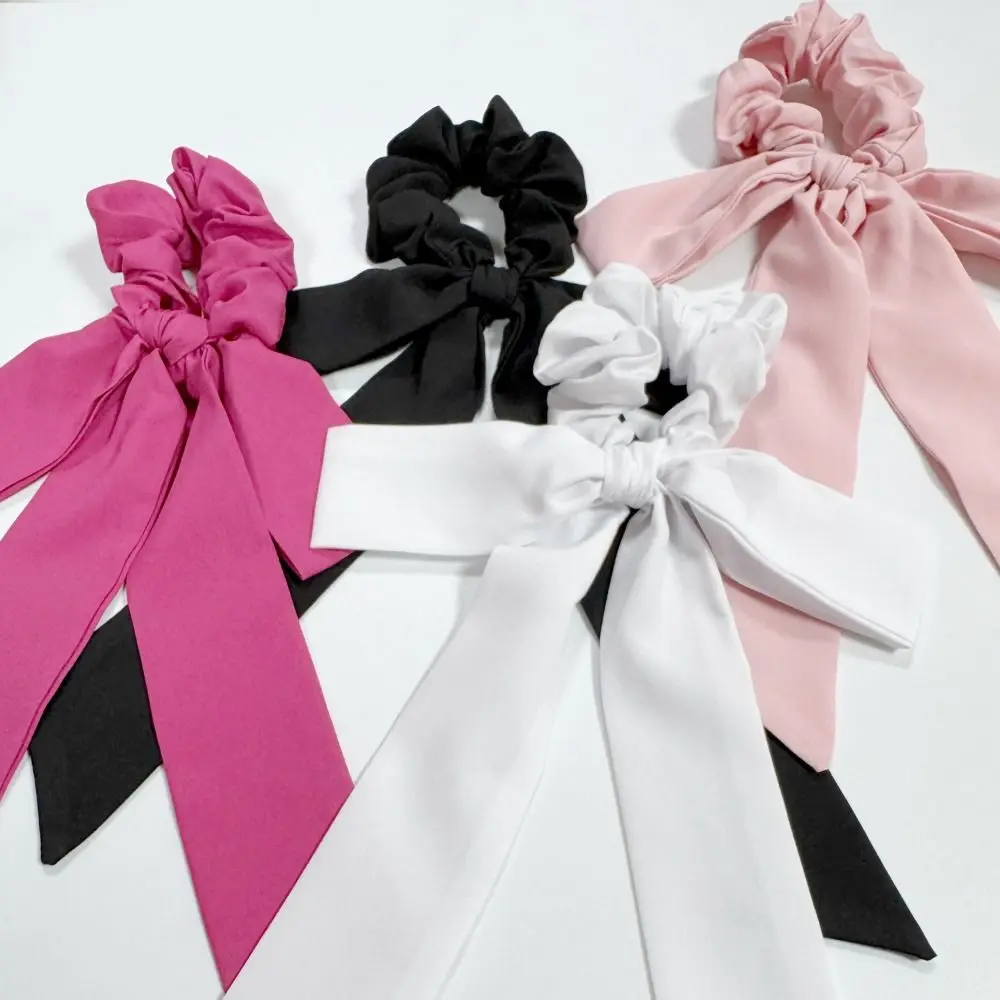 Stylish Elastic Yoga Bow Hairband Adjustable Soft Fabric Hair Accessory Band Breathable Long Ribbon Tails Girls Headband Dance