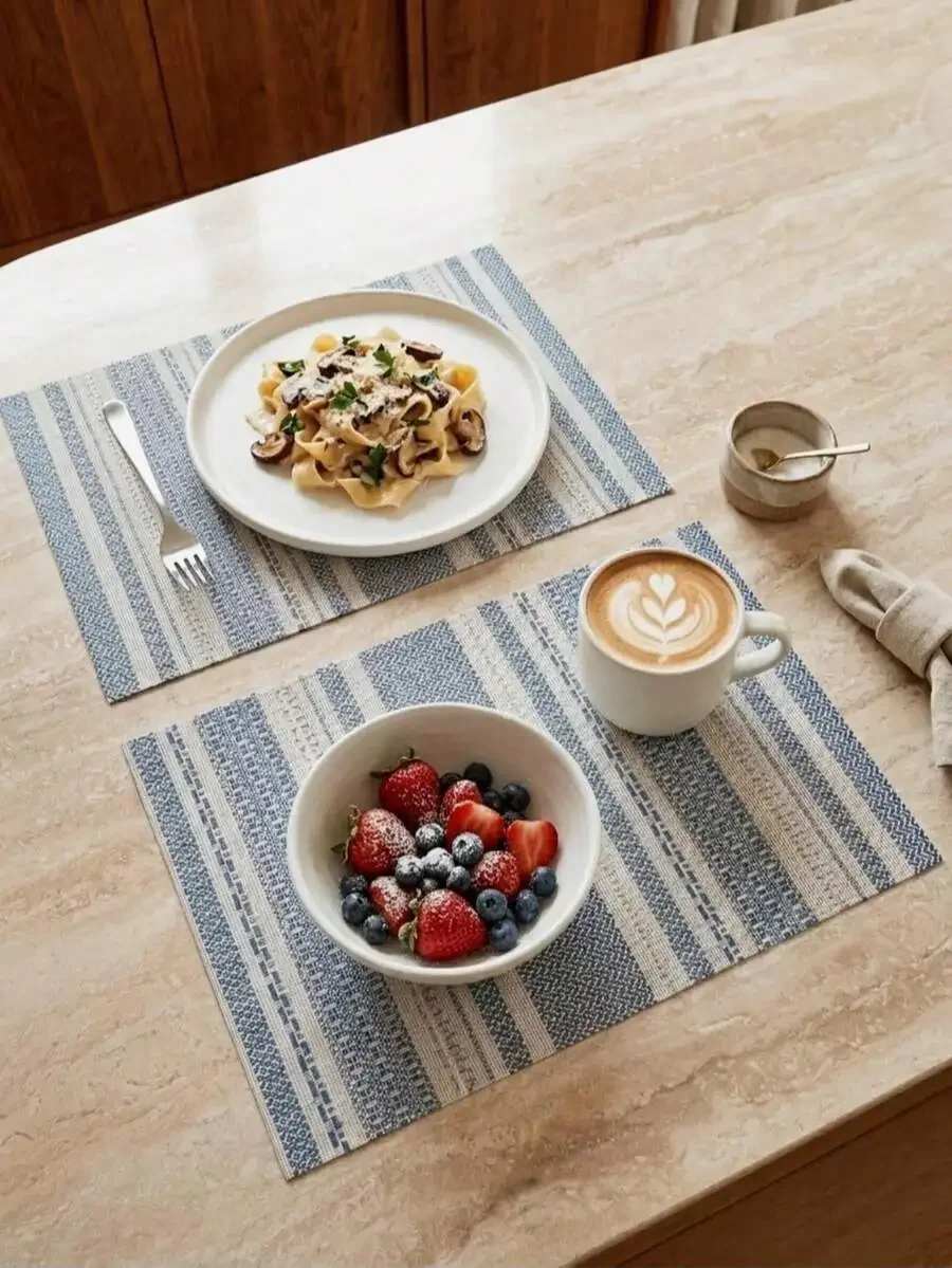 

1pc PVC Table Mat - Minimalist Square Placemat, Heat-Resistant & Easy-Clean, Perfect For Home