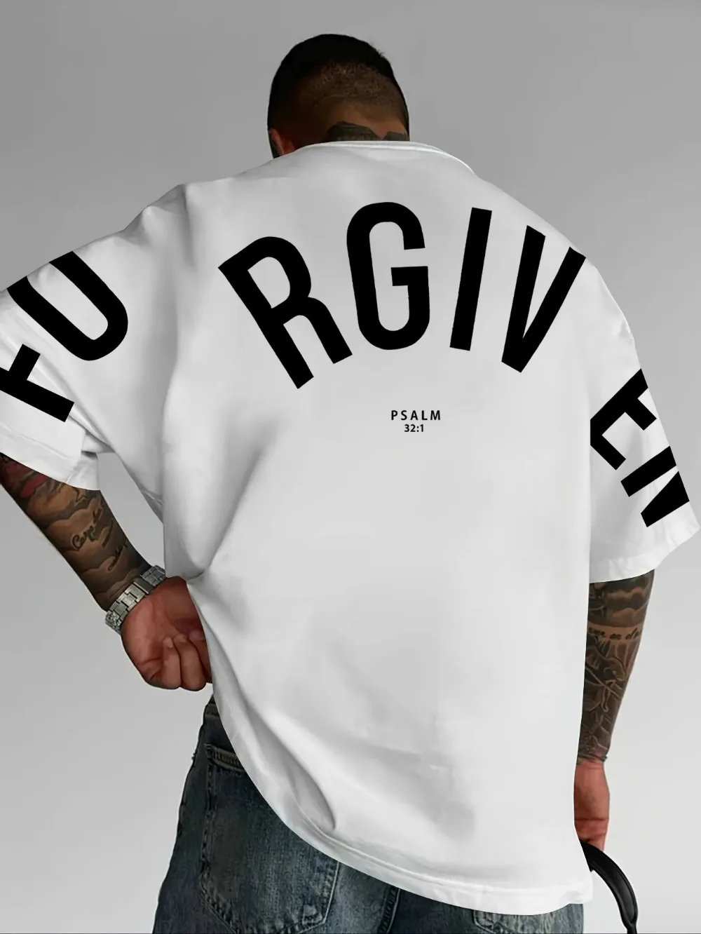 American Curved Large Letter FORGIVEN 3D-Druck Sport-T-Shirt für Herren, atmungsaktiv, schnell trocknend, für den Außenbereich, lässige Mode, Eltern-Kind-Kleidung – Detail 2