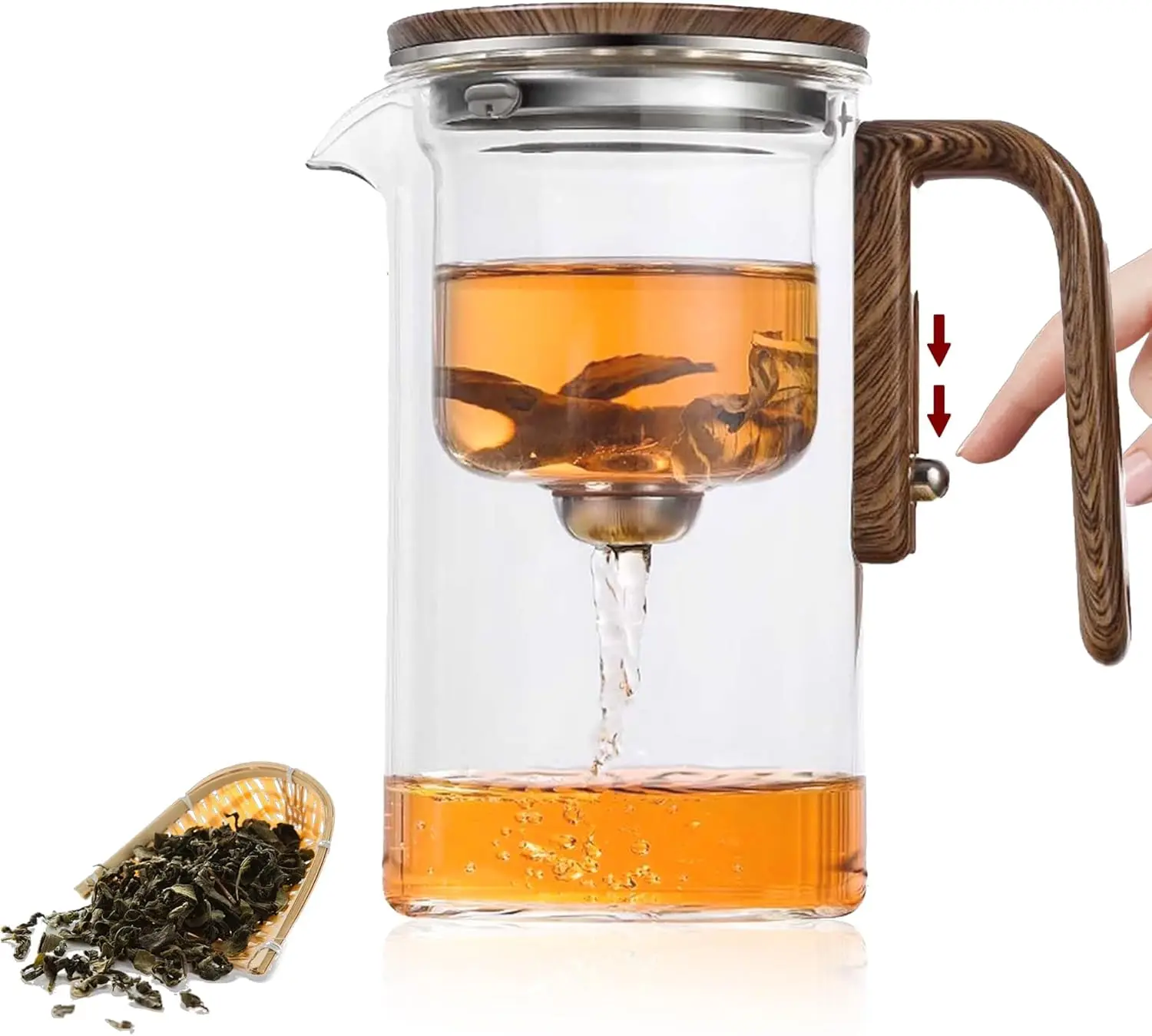 Tea Pot, Magic Witchcraft Enchanted Glass Teapot with Strainer -600ML