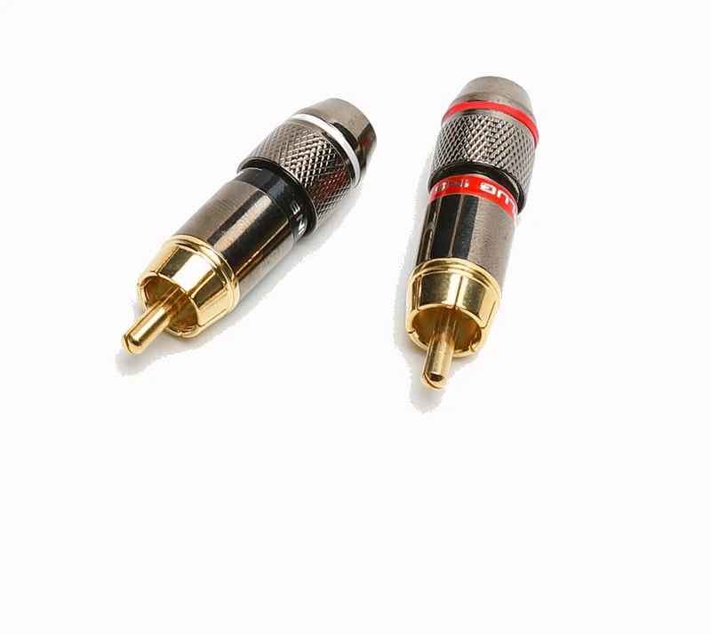 RCA Lotus Plug Audio cable Plug RCA plug self-locking cable all copper