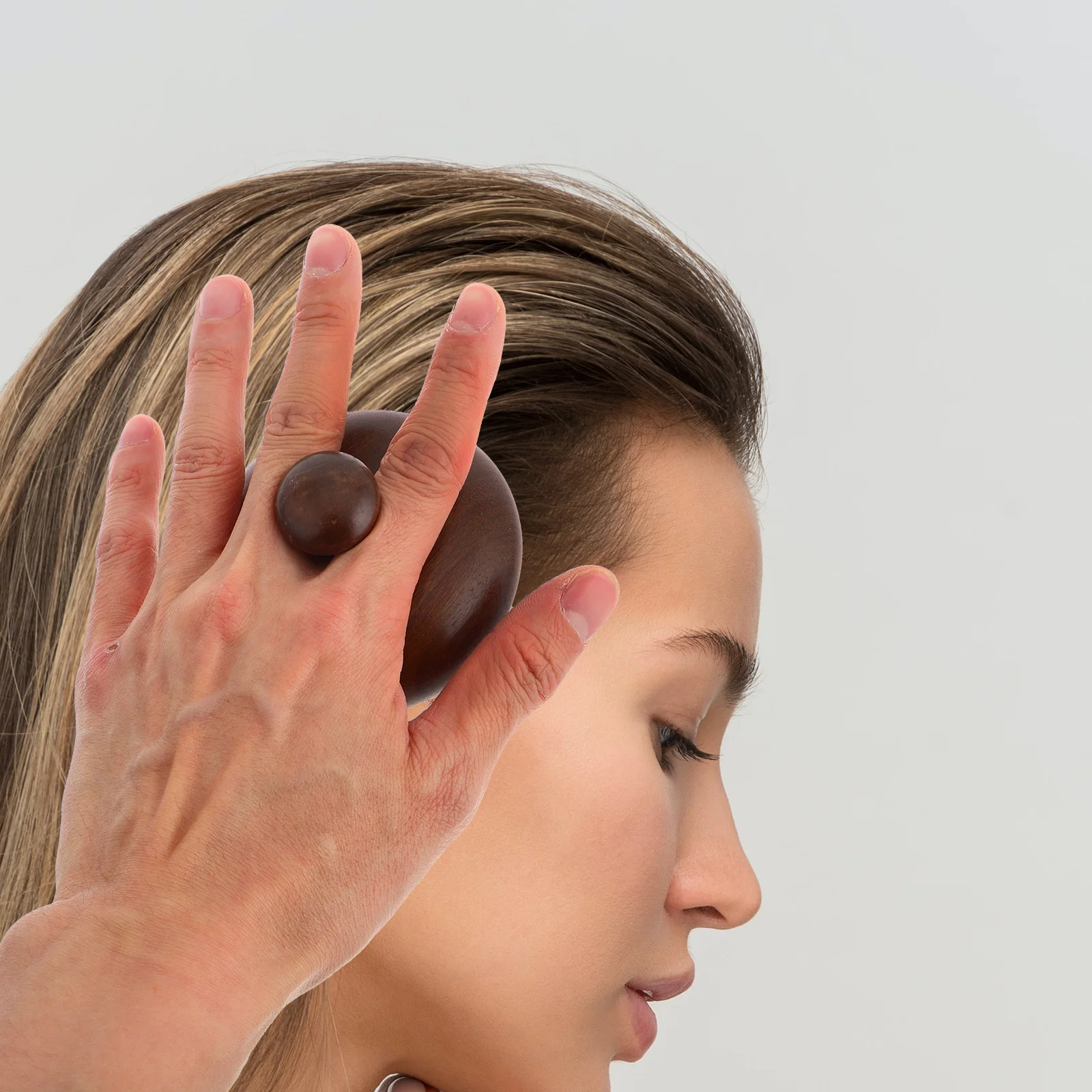 Wooden 28-Tooth Scalp Massage Comb Portable Ergonomic Head Meridian Massager Brush for Wet Dry Hair Scalp Care Brush Tool