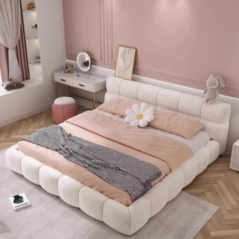 

Frame Double Bed Aesthetic Headboard Kids Sleeping Nightstands Bed Storage Lounge Muebles Para El Hogar Home Accessories