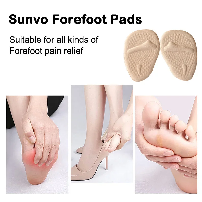 Silicone Women Half Insoles for High Heel Forefoot Anti-Slip Relieve Foot Pain Inserts Cushion Care Absorbs Shock Gel Shoes Pads