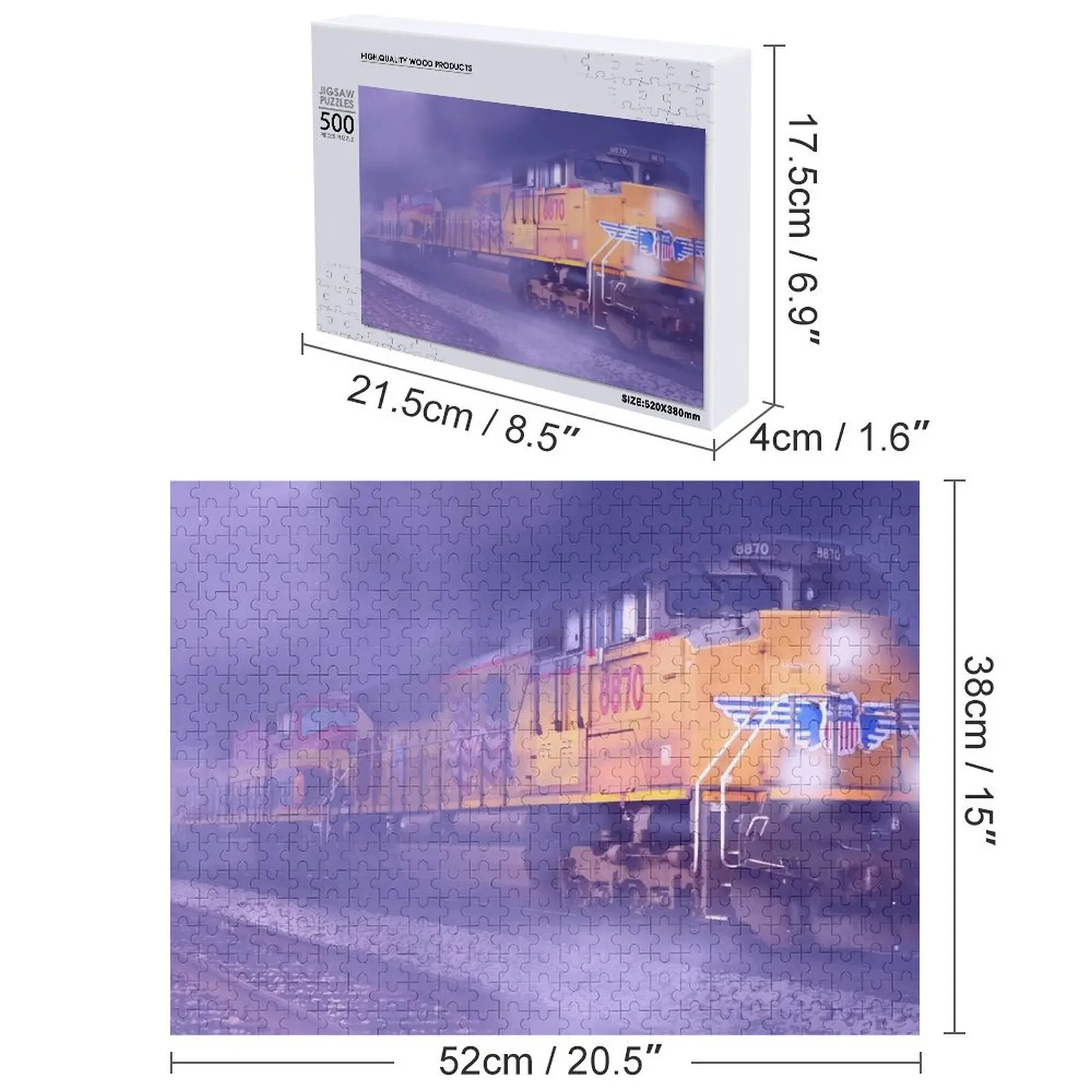 Puzzle de tour de train brumeux IQ pour enfants
