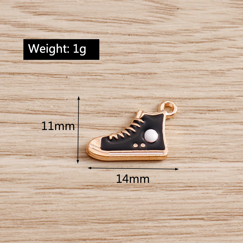 10 Stück niedliche, gemischte Emaille-Anhänger in Form von Sportartikeln, Rugby-Mützen und Fußballschuhen zum Basteln von Schmuck, Ohrringen, Halsketten und für DIY-Bastelprojekte. – Detail 5