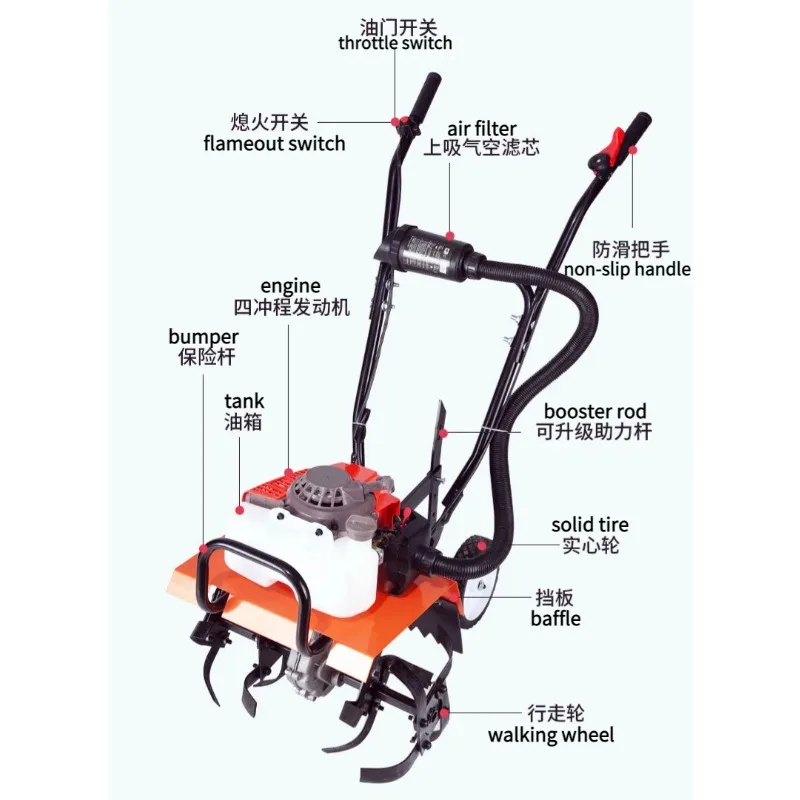 الزراعية 4 السكتة الدماغية 170F البسيطة السلطة الحارث الروتاري مصنع الجملة حديقة أداة #2