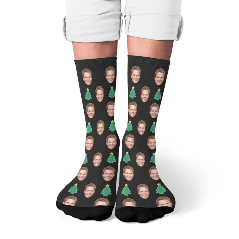 Customized printing of your photos, personalized long socks, colored socks, men's women neutral socks, fun and innovative socks,