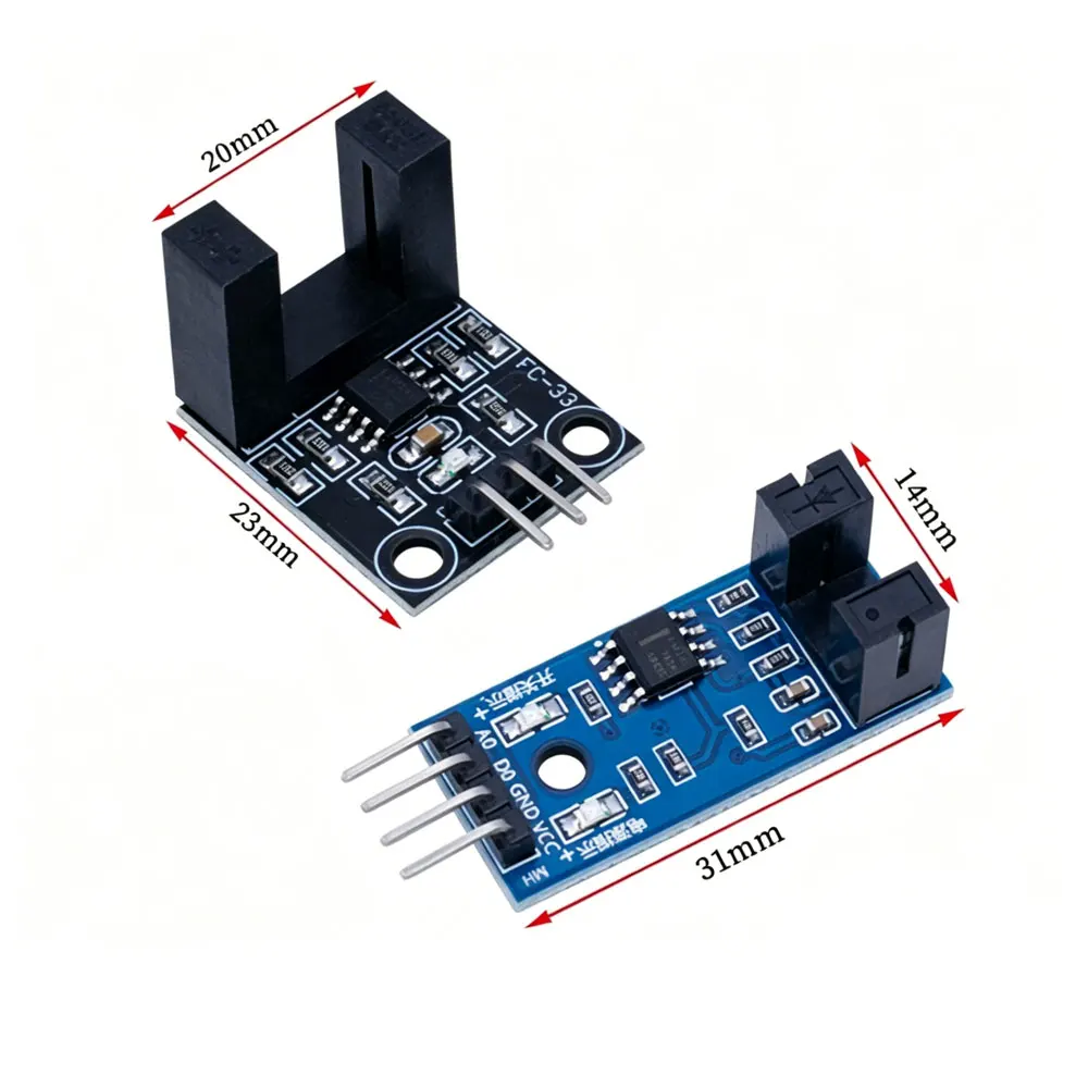 Module optocoupleur IR de type fente 2 pièces, capteur de vitesse, module de comptage, kit DIY 51 AVR PIC 3.3V-5V, module optique de mesure de vitesse