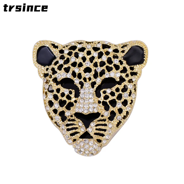 Broche de Tigre con cabeza de leopardo para hombre y mujer, alfileres de suéter de traje, insignia de alta calidad, regalos para el Día del Padre, Pin de solapa de abrigo, accesorios