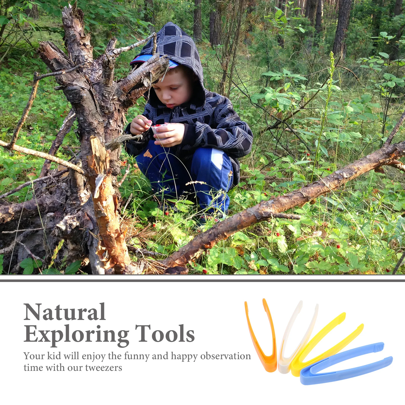 20 個のプラスチックピンセット子供用科学実験ビーズ収集鉗子幼稚園教材細かい運動訓練