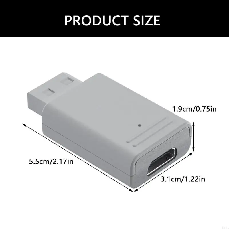 Game Adapter for Wii Console to Converter Adapter with Light 480i/480p/576i Output for PC HDTV