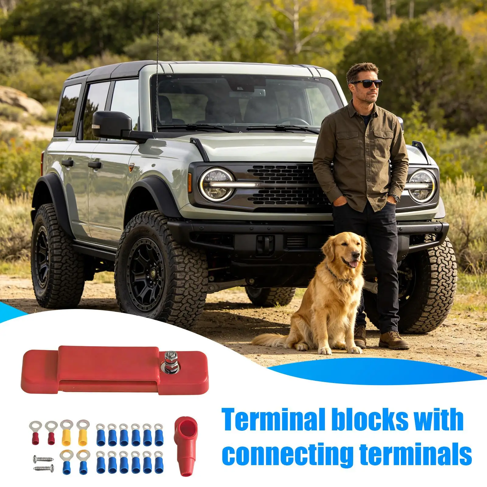 Electrical Terminal Block 12 Position Power Rail Panel Adapter With Cover Terminal Strips Electrical For Boat Marine Automotive