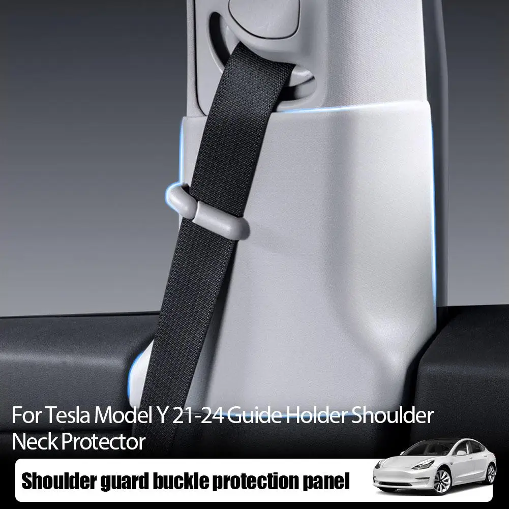 

For Tesla ModelY 21-24 Car Safety Seat Belt Adjust Safety Buckle Driver Limiter Panel Copilot Belt Belt Anti-Neck Seat And F4B3