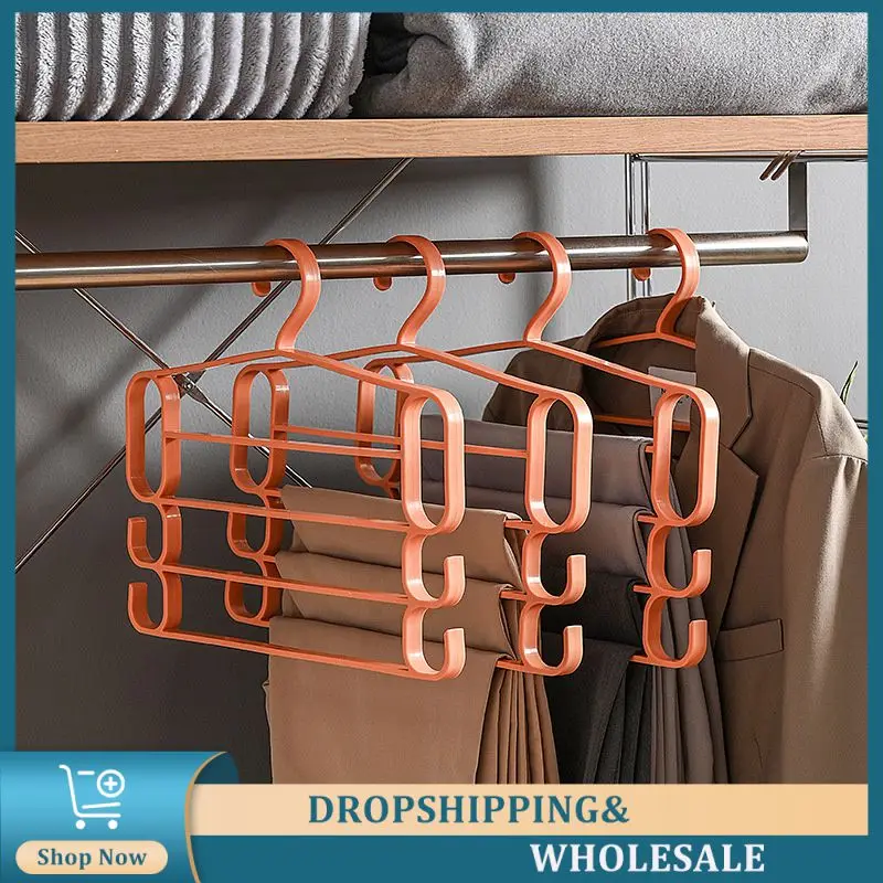 Storage Hangers Multifunctional Multifunctional Clothes Hanger Firm Not Easy To Fall Off Household Trouser Clip Arc Anti-slip