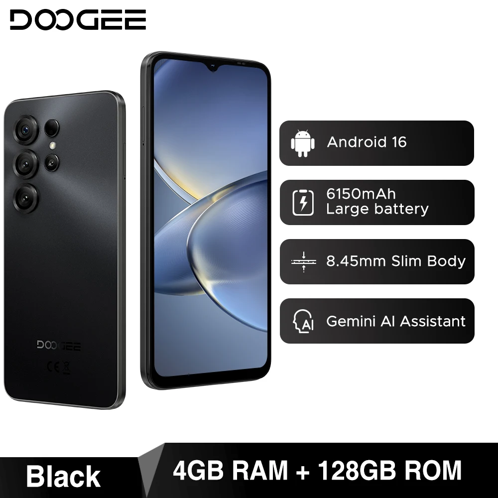 Global Version DOOGEE Note56X Pro Smart phone 32GB+128GB 6150mAh