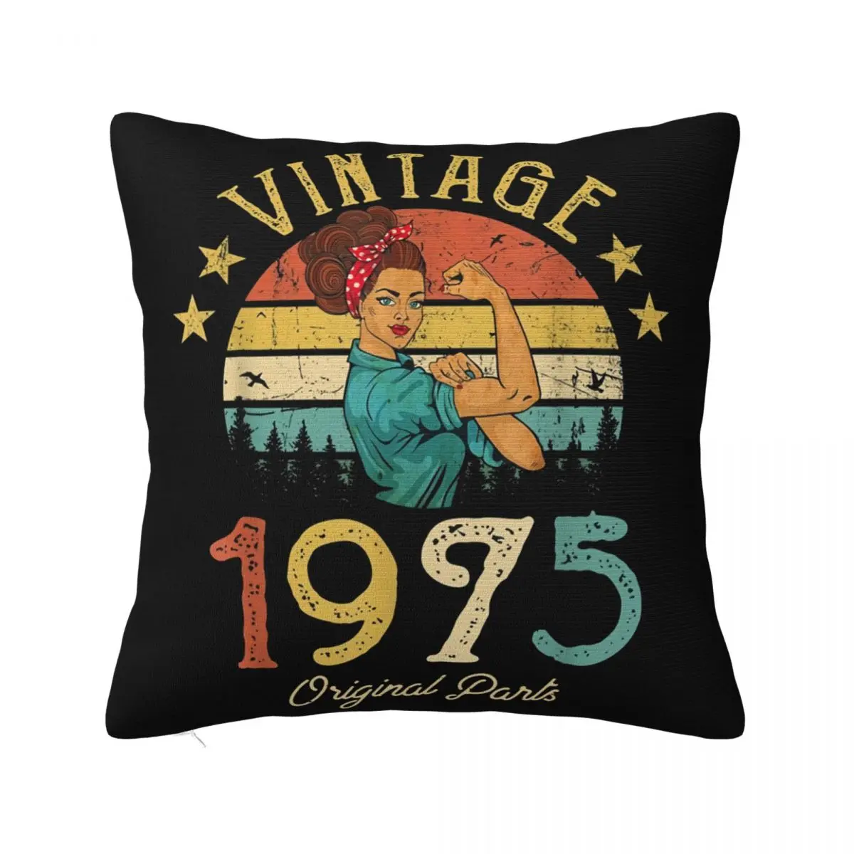 Vintage 1975 Made In 1975 45Th Birthday 45 Years Old Gift Birthday Gift Pillow Case