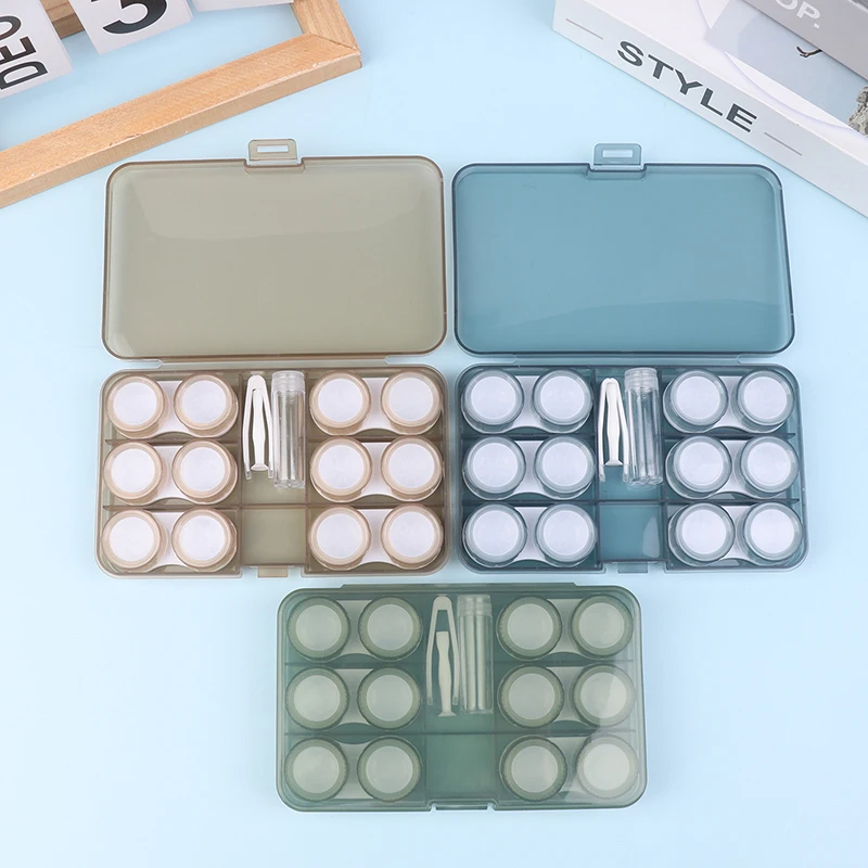 Contact Lens Case Contact Lens Storage Box Portable Travel Contact Lenses Case Soak Container Lenses Box