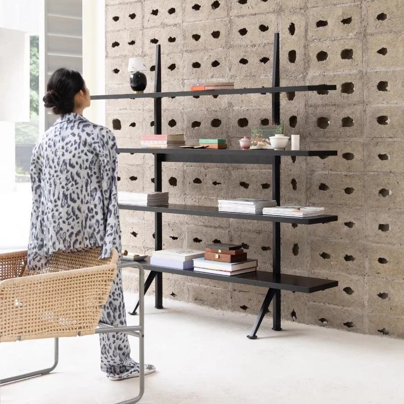 

Display stand Living room background wall Atmospheric transparent shelf
