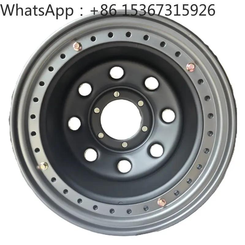 

15-17 Inch Round Hole Matte Black Steel Wheel Rims 15x8J 15x10J 16x8J 16x10J 17x8J 17x9J 17x10J Custom Aftermarket Wheels