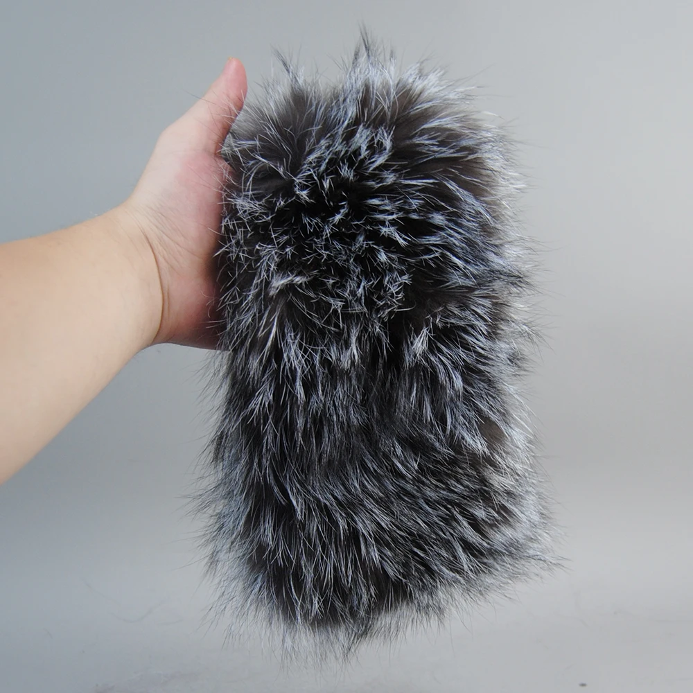 Hot Sale Brand Women Real Fox Fur Scarf Girls Warm Soft Knitted Good Elastic Real Fox Fur Headband Natural Fox Fur Ring Scarves