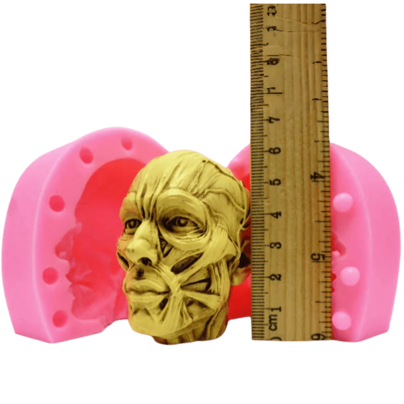 Anatomy Skull Silicone Mold DIY Conversion Resin Gypsum Candle Concrete Crystal Dropping Adhesive Special Mold Craft Production