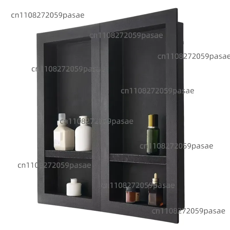Shower Niche 16x32 Inch Recessed Wall Shelf Bathroom Storage 2 Tier Plastic Matte Finish