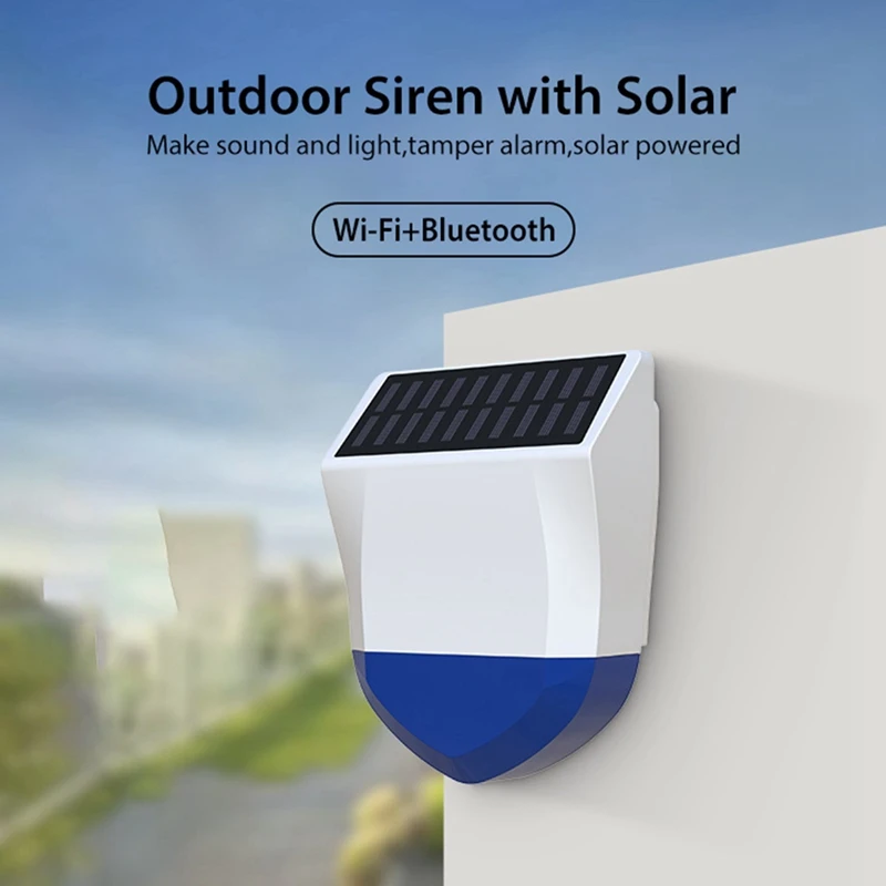 Human Body Sensing Alarm Bluetooth Wireless Solar Poweredwith IPX5 Function For Outdoor Warning