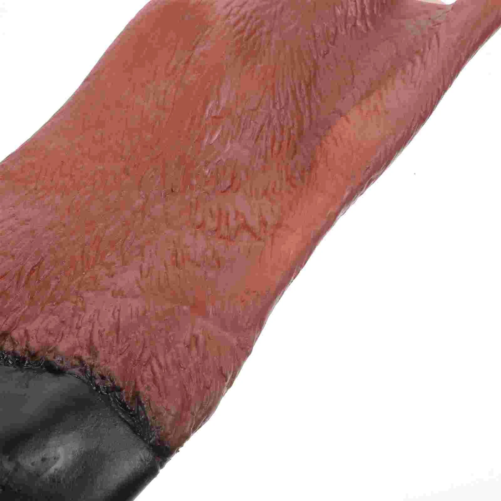 1 Pair Latex Rubber Horse Hooves Gloves Animal Glove Halloween Party Adult Costume Props (Light Brown)