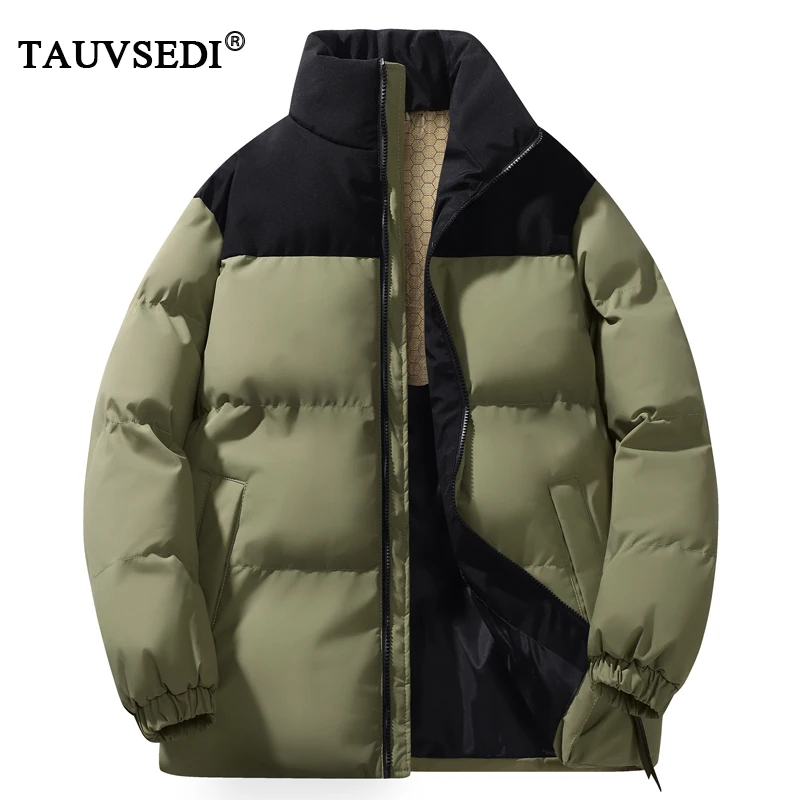 

Winter Men Thick Casual Windproof Parkas Jacket Man Couple Classic Outdoor Parka Overcoat Male Outwear Stand Collar Cotton Parka