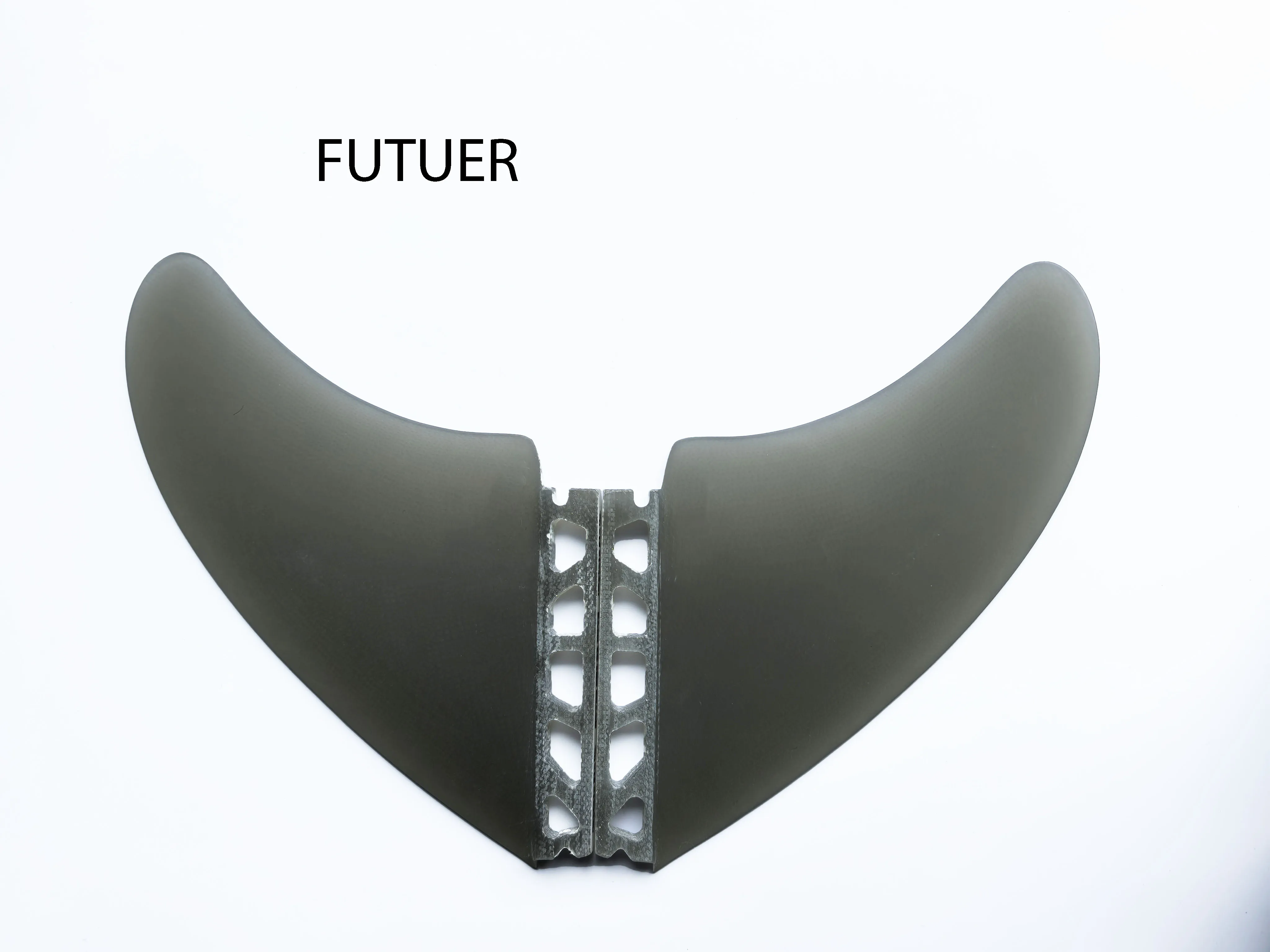 

FUTUER Surfboard Fins Gray Clear Surfboard Fins Set of 2 Paddleboard Fins Made of Fiberglass