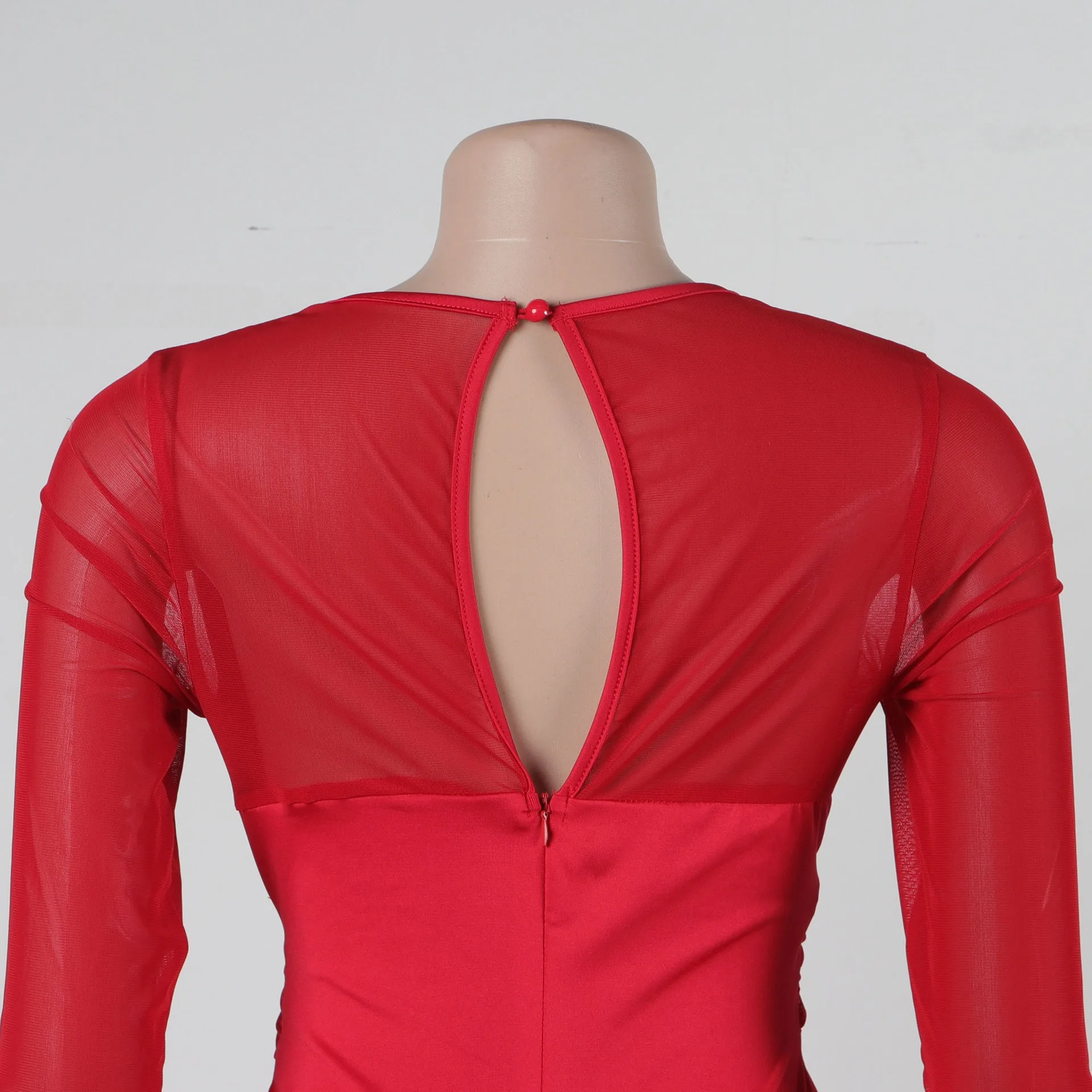 Sexy Nightclub Party Club Banquet Prom Splicing Hollow Stretch Wide Leg Jumpsuit