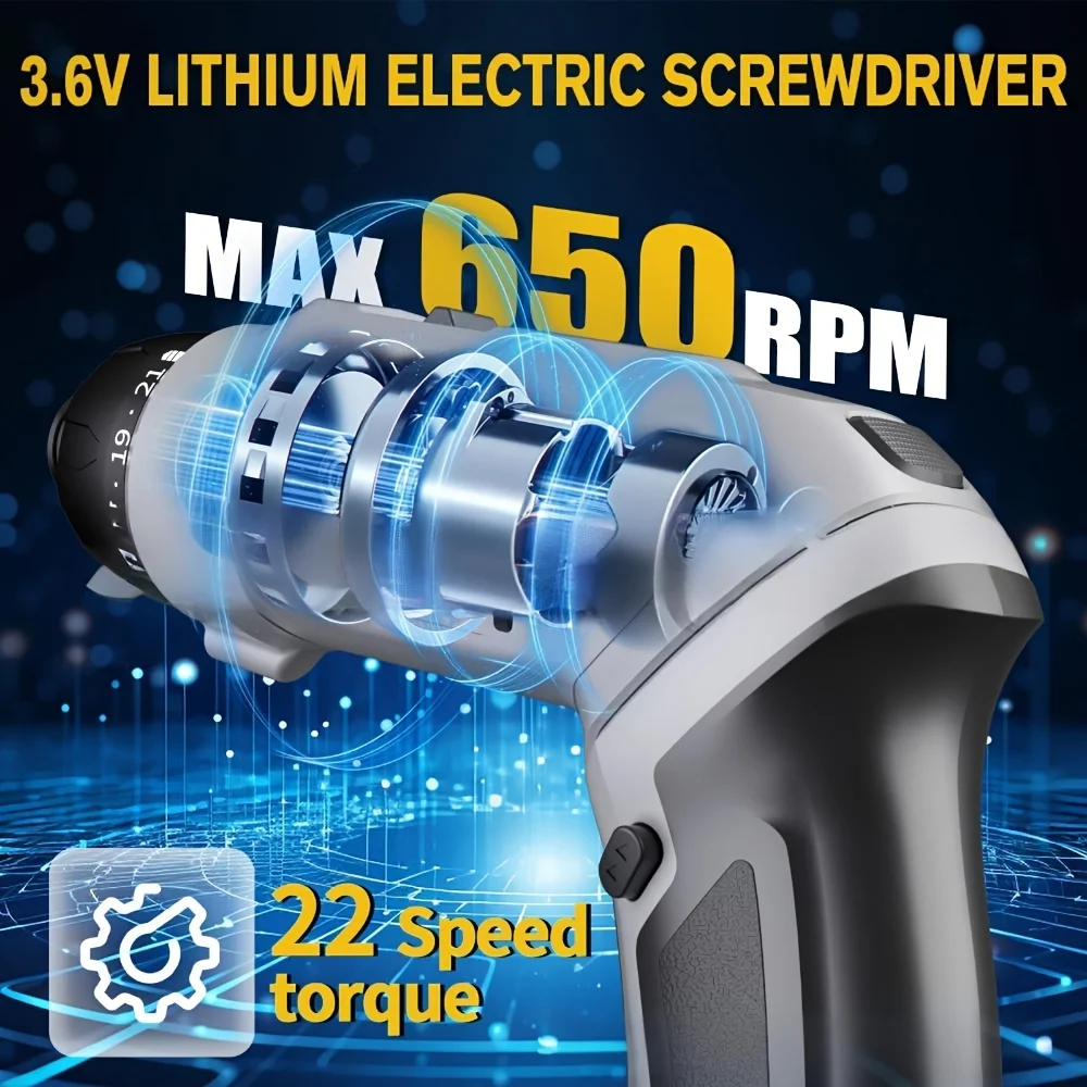 Of Electric Screwdriver Set With 38 Pieces Of Accessories, USB Charging Cable, 2000mAh, Suitable For Home Improvement